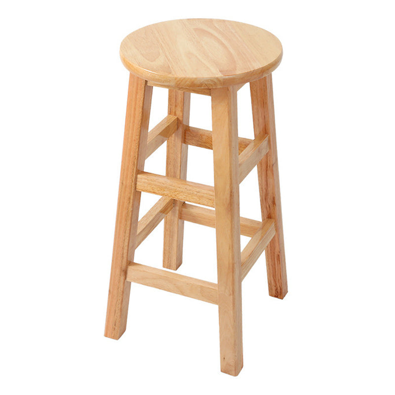 Contemporary Wood Stool Round Stool in Matte Finish for Indoor 1 Piece Counter Stool (23.5"H) Clearhalo 'Bar Furniture' 'Bar Stools' 'bar_stools' 'furn' 'furn_bar_stools' 'Furniture' 'Kitchen & Dining Furniture' 5561897