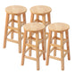 Contemporary Wood Stool Round Stool in Matte Finish for Indoor 4 Piece Set Counter Stool (23.5"H) Clearhalo 'Bar Furniture' 'Bar Stools' 'bar_stools' 'furn' 'furn_bar_stools' 'Furniture' 'Kitchen & Dining Furniture' 5561899