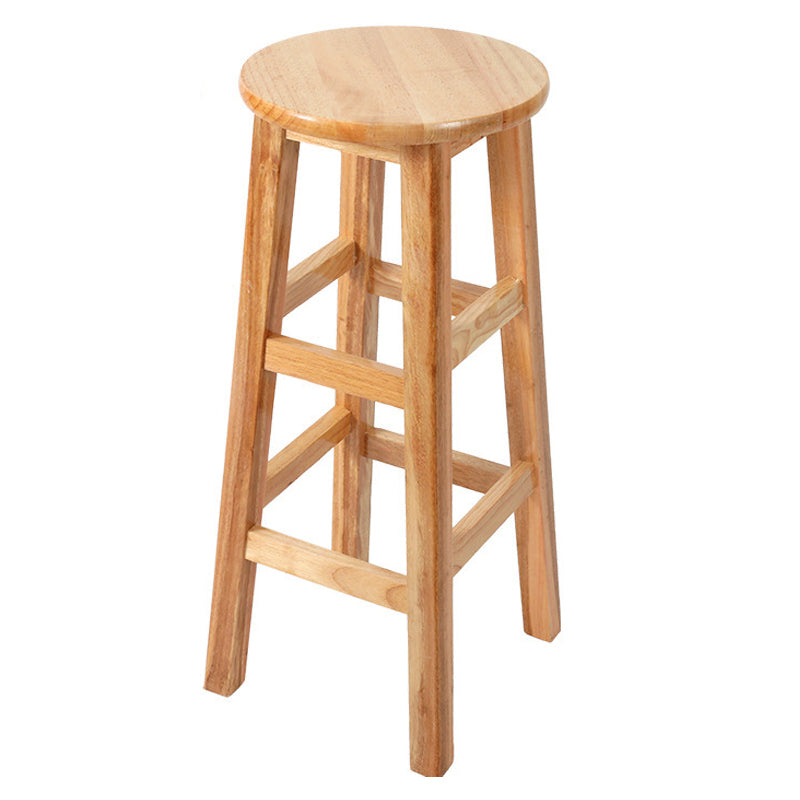 Contemporary Wood Stool Round Stool in Matte Finish for Indoor 1 Piece Bar Stool(28"H) Clearhalo 'Bar Furniture' 'Bar Stools' 'bar_stools' 'furn' 'furn_bar_stools' 'Furniture' 'Kitchen & Dining Furniture' 5561902