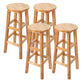 Contemporary Wood Stool Round Stool in Matte Finish for Indoor 4 Piece Set Bar Stool(28"H) Clearhalo 'Bar Furniture' 'Bar Stools' 'bar_stools' 'furn' 'furn_bar_stools' 'Furniture' 'Kitchen & Dining Furniture' 5561904