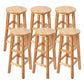 Contemporary Wood Stool Round Stool in Matte Finish for Indoor 6 Piece Set Bar Stool(28"H) Clearhalo 'Bar Furniture' 'Bar Stools' 'bar_stools' 'furn' 'furn_bar_stools' 'Furniture' 'Kitchen & Dining Furniture' 5561905