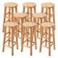 Contemporary Wood Stool Round Stool in Matte Finish for Indoor 8 Piece Set Bar Stool(28"H) Clearhalo 'Bar Furniture' 'Bar Stools' 'bar_stools' 'furn' 'furn_bar_stools' 'Furniture' 'Kitchen & Dining Furniture' 5561906
