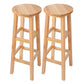 Contemporary Wood Stool Round Stool in Matte Finish for Indoor 2 Piece Set Bar Stool(31"H) Clearhalo 'Bar Furniture' 'Bar Stools' 'bar_stools' 'furn' 'furn_bar_stools' 'Furniture' 'Kitchen & Dining Furniture' 5561908