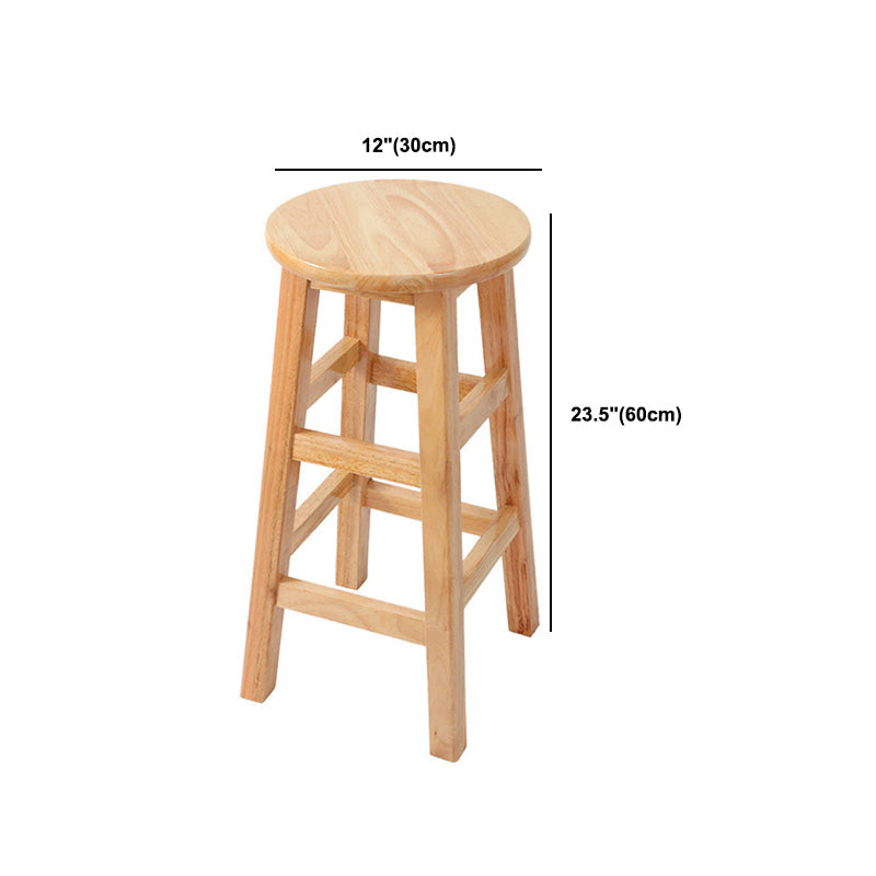 Contemporary Wood Stool Round Stool in Matte Finish for Indoor Clearhalo 'Bar Furniture' 'Bar Stools' 'bar_stools' 'furn' 'furn_bar_stools' 'Furniture' 'Kitchen & Dining Furniture' 5561914