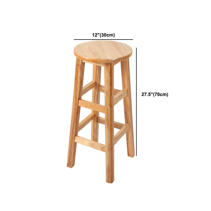 Contemporary Wood Stool Round Stool in Matte Finish for Indoor Clearhalo 'Bar Furniture' 'Bar Stools' 'bar_stools' 'furn' 'furn_bar_stools' 'Furniture' 'Kitchen & Dining Furniture' 5561916