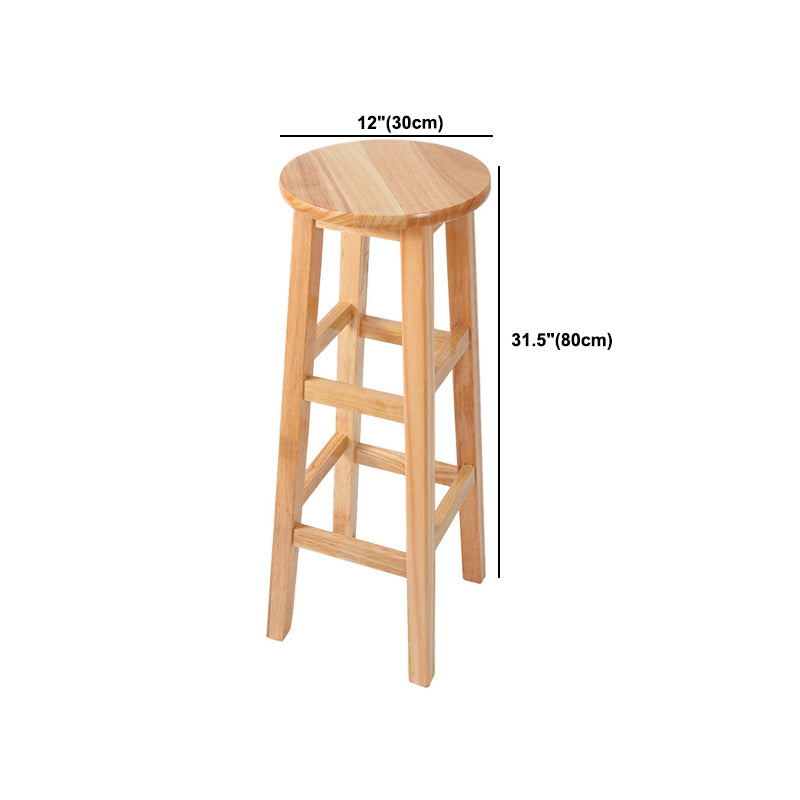 Contemporary Wood Stool Round Stool in Matte Finish for Indoor Clearhalo 'Bar Furniture' 'Bar Stools' 'bar_stools' 'furn' 'furn_bar_stools' 'Furniture' 'Kitchen & Dining Furniture' 5561917