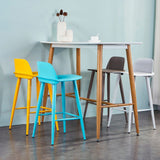 Sgabelli da bar in plastica da bar con bassa schiena contemporanea per il ristorante
