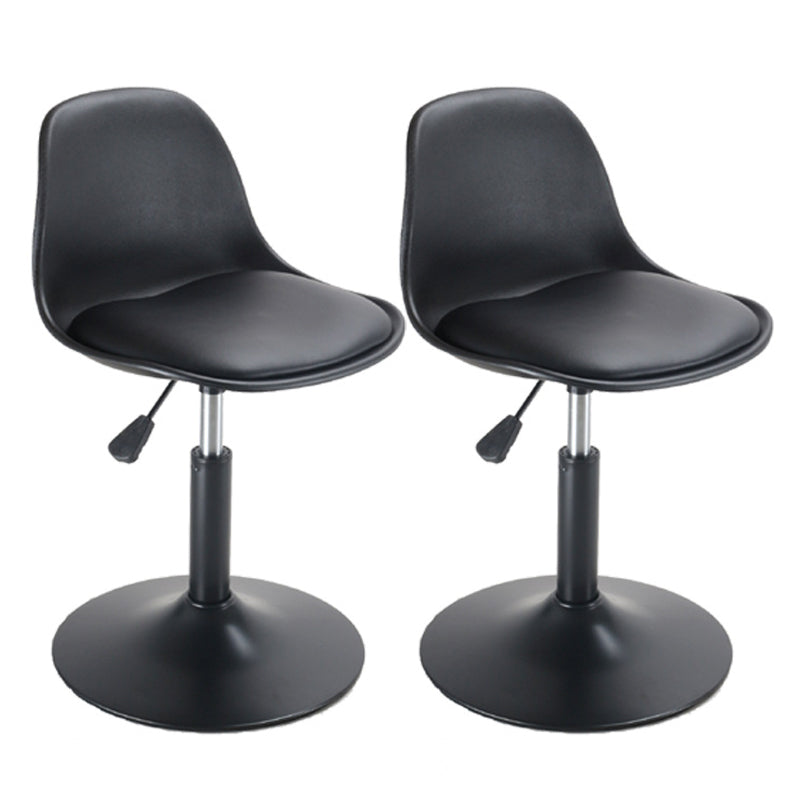 Scandinavian Adjustable Height Bar Stool Faux Leather Bar Stool for Bristol Black 2 Piece Set Counter Stool(26"H) Clearhalo 'Bar Furniture' 'Bar Stools' 'bar_stools' 'furn' 'furn_bar_stools' 'Furniture' 'Kitchen & Dining Furniture' 5561992