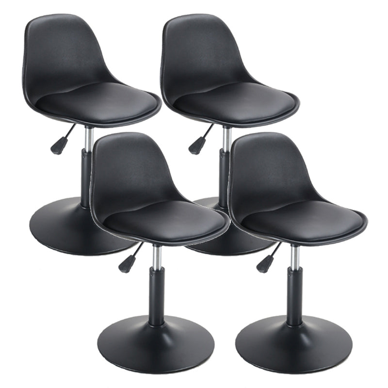Scandinavian Adjustable Height Bar Stool Faux Leather Bar Stool for Bristol Black 4 Piece Set Counter Stool(26"H) Clearhalo 'Bar Furniture' 'Bar Stools' 'bar_stools' 'furn' 'furn_bar_stools' 'Furniture' 'Kitchen & Dining Furniture' 5561994