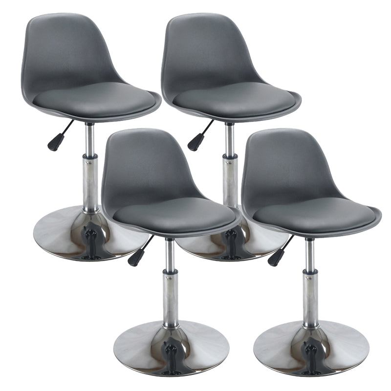 Scandinavian Adjustable Height Bar Stool Faux Leather Bar Stool for Bristol Silver 4 Piece Set Counter Stool(26"H) Clearhalo 'Bar Furniture' 'Bar Stools' 'bar_stools' 'furn' 'furn_bar_stools' 'Furniture' 'Kitchen & Dining Furniture' 5562002