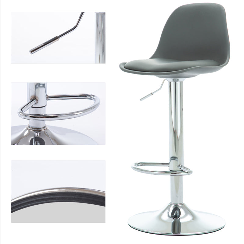 Scandinavian Adjustable Height Bar Stool Faux Leather Bar Stool for Bristol Clearhalo 'Bar Furniture' 'Bar Stools' 'bar_stools' 'furn' 'furn_bar_stools' 'Furniture' 'Kitchen & Dining Furniture' 5562004