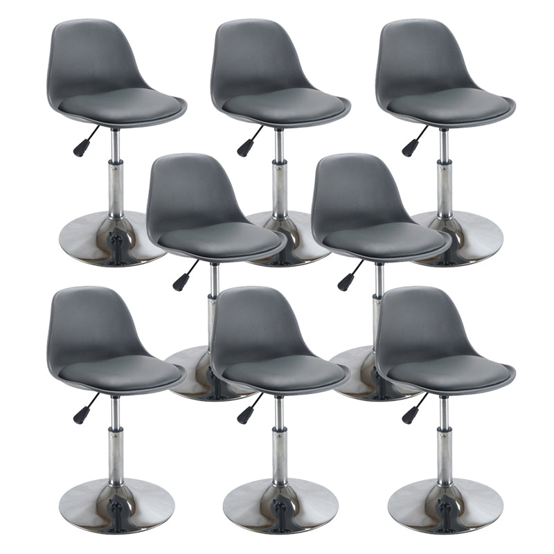 Scandinavian Adjustable Height Bar Stool Faux Leather Bar Stool for Bristol Silver 8 Piece Set Counter Stool(26"H) Clearhalo 'Bar Furniture' 'Bar Stools' 'bar_stools' 'furn' 'furn_bar_stools' 'Furniture' 'Kitchen & Dining Furniture' 5562005