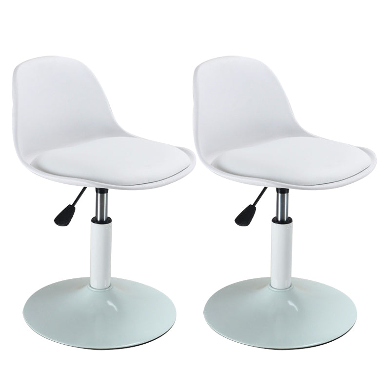 Scandinavian Adjustable Height Bar Stool Faux Leather Bar Stool for Bristol White 2 Piece Set Counter Stool(26"H) Clearhalo 'Bar Furniture' 'Bar Stools' 'bar_stools' 'furn' 'furn_bar_stools' 'Furniture' 'Kitchen & Dining Furniture' 5562006
