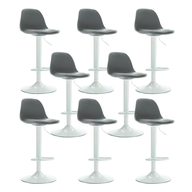 Scandinavian Adjustable Height Bar Stool Faux Leather Bar Stool for Bristol White 8 Piece Set Bar Stool(30"H) Clearhalo 'Bar Furniture' 'Bar Stools' 'bar_stools' 'furn' 'furn_bar_stools' 'Furniture' 'Kitchen & Dining Furniture' 5562021