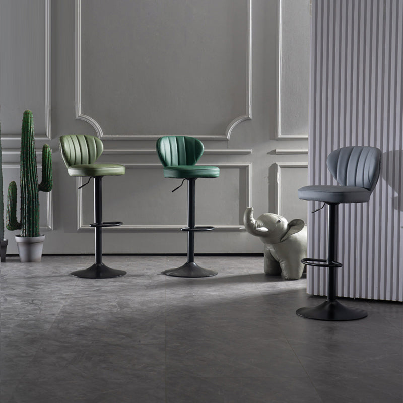 Sgabello imbottito in pelle moderna ad altezza regolabile