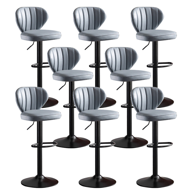 Sgabello imbottito in pelle moderna ad altezza regolabile