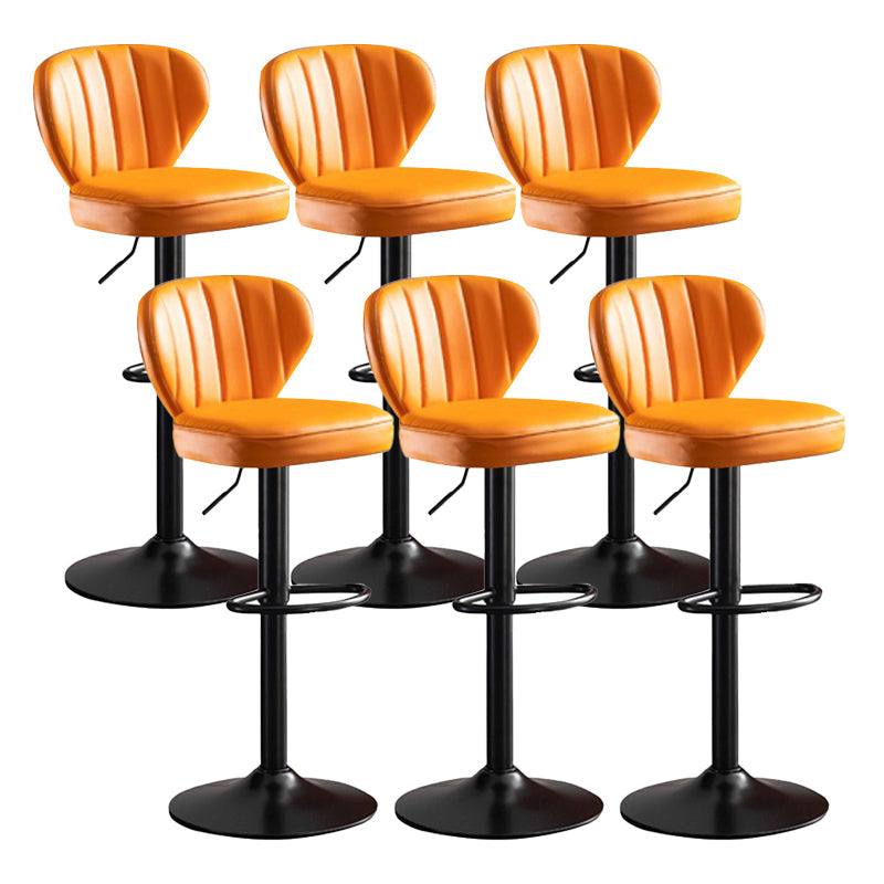 Sgabello imbottito in pelle moderna ad altezza regolabile