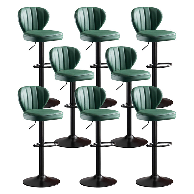 Sgabello imbottito in pelle moderna ad altezza regolabile