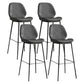 Industrial Bucket Counter & Bar Stool Footrest Metal Indoor Counter Chair Grey 4 Piece Set Clearhalo 'Bar Furniture' 'Bar Stools' 'bar_stools' 'furn' 'furn_bar_stools' 'Furniture' 'Kitchen & Dining Furniture' 5562090