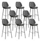 Industrial Bucket Counter & Bar Stool Footrest Metal Indoor Counter Chair Grey 8 Piece Set Clearhalo 'Bar Furniture' 'Bar Stools' 'bar_stools' 'furn' 'furn_bar_stools' 'Furniture' 'Kitchen & Dining Furniture' 5562094