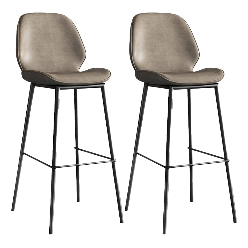Industrial Bucket Counter & Bar Stool Footrest Metal Indoor Counter Chair Brown 2 Piece Set Clearhalo 'Bar Furniture' 'Bar Stools' 'bar_stools' 'furn' 'furn_bar_stools' 'Furniture' 'Kitchen & Dining Furniture' 5562095