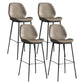Industrial Bucket Counter & Bar Stool Footrest Metal Indoor Counter Chair Brown 4 Piece Set Clearhalo 'Bar Furniture' 'Bar Stools' 'bar_stools' 'furn' 'furn_bar_stools' 'Furniture' 'Kitchen & Dining Furniture' 5562098