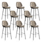 Industrial Bucket Counter & Bar Stool Footrest Metal Indoor Counter Chair Brown 8 Piece Set Clearhalo 'Bar Furniture' 'Bar Stools' 'bar_stools' 'furn' 'furn_bar_stools' 'Furniture' 'Kitchen & Dining Furniture' 5562101