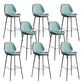Industrial Bucket Counter & Bar Stool Footrest Metal Indoor Counter Chair Blue 8 Piece Set Clearhalo 'Bar Furniture' 'Bar Stools' 'bar_stools' 'furn' 'furn_bar_stools' 'Furniture' 'Kitchen & Dining Furniture' 5562109