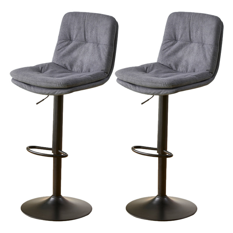 Bucket Adjustable Height Dining Stool Industrial Indoor Counter-height Stool with Swivel Black 2 Piece Set Clearhalo 'Bar Furniture' 'Bar Stools' 'bar_stools' 'furn' 'furn_bar_stools' 'Furniture' 'Kitchen & Dining Furniture' 5562120