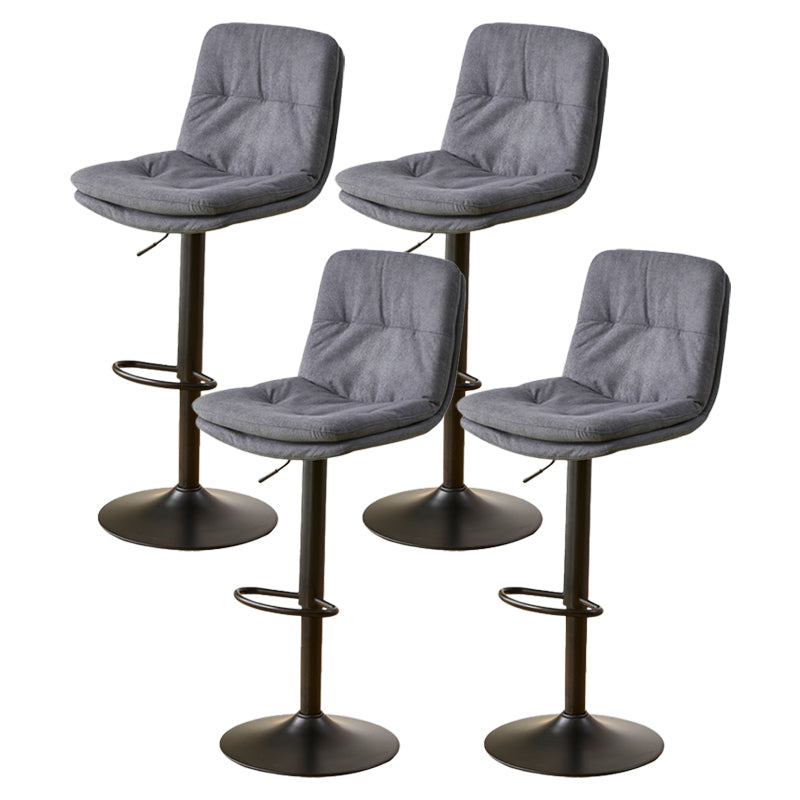 Bucket Adjustable Height Dining Stool Industrial Indoor Counter-height Stool with Swivel Black 4 Piece Set Clearhalo 'Bar Furniture' 'Bar Stools' 'bar_stools' 'furn' 'furn_bar_stools' 'Furniture' 'Kitchen & Dining Furniture' 5562121