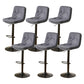 Bucket Adjustable Height Dining Stool Industrial Indoor Counter-height Stool with Swivel Black 6 Piece Set Clearhalo 'Bar Furniture' 'Bar Stools' 'bar_stools' 'furn' 'furn_bar_stools' 'Furniture' 'Kitchen & Dining Furniture' 5562123