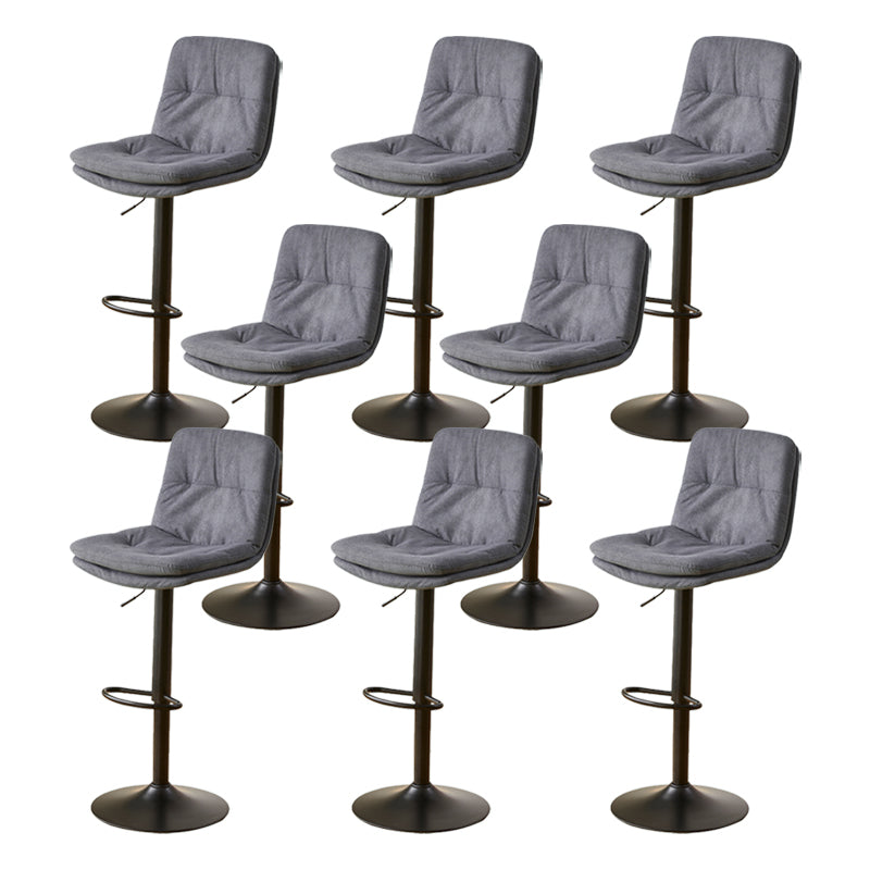 Bucket Adjustable Height Dining Stool Industrial Indoor Counter-height Stool with Swivel Black 8 Piece Set Clearhalo 'Bar Furniture' 'Bar Stools' 'bar_stools' 'furn' 'furn_bar_stools' 'Furniture' 'Kitchen & Dining Furniture' 5562125