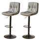 Bucket Adjustable Height Dining Stool Industrial Indoor Counter-height Stool with Swivel Grey 2 Piece Set Clearhalo 'Bar Furniture' 'Bar Stools' 'bar_stools' 'furn' 'furn_bar_stools' 'Furniture' 'Kitchen & Dining Furniture' 5562128