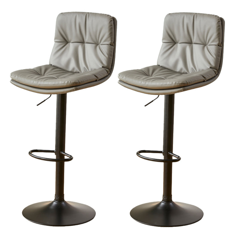 Bucket Adjustable Height Dining Stool Industrial Indoor Counter-height Stool with Swivel Grey 2 Piece Set Clearhalo 'Bar Furniture' 'Bar Stools' 'bar_stools' 'furn' 'furn_bar_stools' 'Furniture' 'Kitchen & Dining Furniture' 5562128