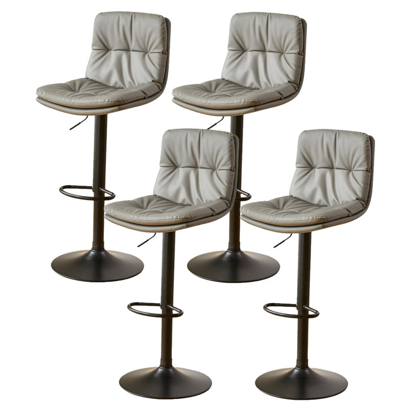 Bucket Adjustable Height Dining Stool Industrial Indoor Counter-height Stool with Swivel Grey 4 Piece Set Clearhalo 'Bar Furniture' 'Bar Stools' 'bar_stools' 'furn' 'furn_bar_stools' 'Furniture' 'Kitchen & Dining Furniture' 5562129