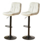 Bucket Adjustable Height Dining Stool Industrial Indoor Counter-height Stool with Swivel White 2 Piece Set Clearhalo 'Bar Furniture' 'Bar Stools' 'bar_stools' 'furn' 'furn_bar_stools' 'Furniture' 'Kitchen & Dining Furniture' 5562136