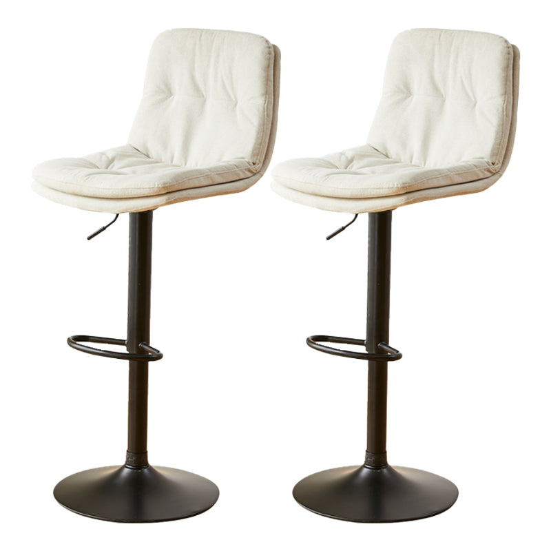 Bucket Adjustable Height Dining Stool Industrial Indoor Counter-height Stool with Swivel White 2 Piece Set Clearhalo 'Bar Furniture' 'Bar Stools' 'bar_stools' 'furn' 'furn_bar_stools' 'Furniture' 'Kitchen & Dining Furniture' 5562136
