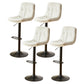 Bucket Adjustable Height Dining Stool Industrial Indoor Counter-height Stool with Swivel White 4 Piece Set Clearhalo 'Bar Furniture' 'Bar Stools' 'bar_stools' 'furn' 'furn_bar_stools' 'Furniture' 'Kitchen & Dining Furniture' 5562138