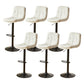 Bucket Adjustable Height Dining Stool Industrial Indoor Counter-height Stool with Swivel White 6 Piece Set Clearhalo 'Bar Furniture' 'Bar Stools' 'bar_stools' 'furn' 'furn_bar_stools' 'Furniture' 'Kitchen & Dining Furniture' 5562140