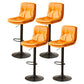 Bucket Adjustable Height Dining Stool Industrial Indoor Counter-height Stool with Swivel Orange 4 Piece Set Clearhalo 'Bar Furniture' 'Bar Stools' 'bar_stools' 'furn' 'furn_bar_stools' 'Furniture' 'Kitchen & Dining Furniture' 5562146