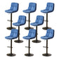 Bucket Adjustable Height Dining Stool Industrial Indoor Counter-height Stool with Swivel Blue 8 Piece Set Clearhalo 'Bar Furniture' 'Bar Stools' 'bar_stools' 'furn' 'furn_bar_stools' 'Furniture' 'Kitchen & Dining Furniture' 5562152
