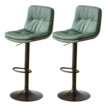 Bucket Adjustable Height Dining Stool Industrial Indoor Counter-height Stool with Swivel Green 2 Piece Set Clearhalo 'Bar Furniture' 'Bar Stools' 'bar_stools' 'furn' 'furn_bar_stools' 'Furniture' 'Kitchen & Dining Furniture' 5562153