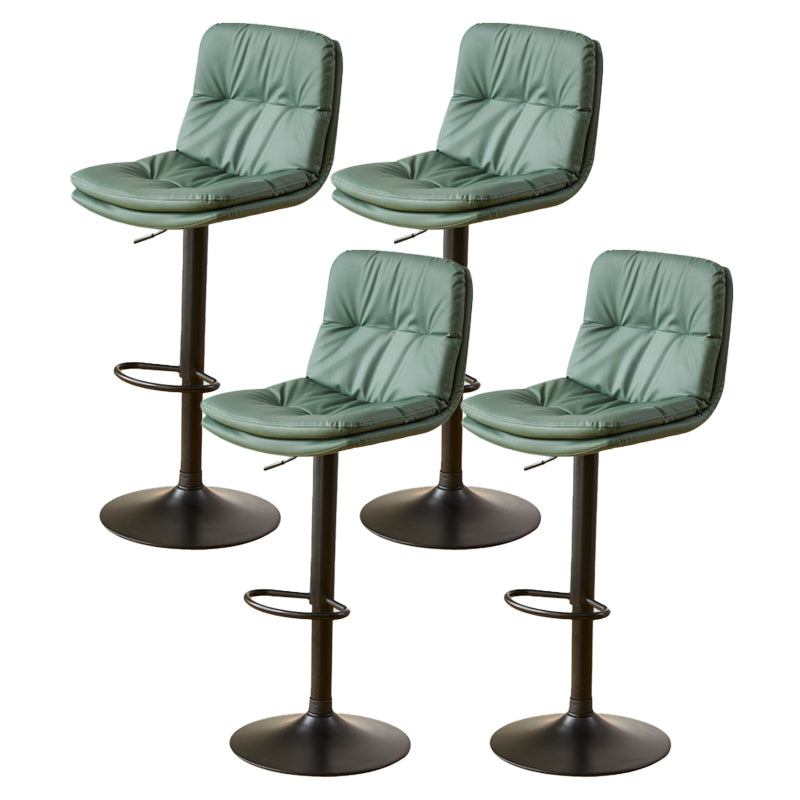 Bucket Adjustable Height Dining Stool Industrial Indoor Counter-height Stool with Swivel Green 4 Piece Set Clearhalo 'Bar Furniture' 'Bar Stools' 'bar_stools' 'furn' 'furn_bar_stools' 'Furniture' 'Kitchen & Dining Furniture' 5562154