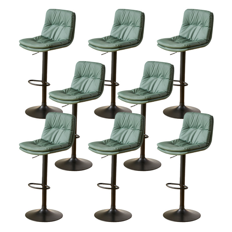 Bucket Adjustable Height Dining Stool Industrial Indoor Counter-height Stool with Swivel Green 8 Piece Set Clearhalo 'Bar Furniture' 'Bar Stools' 'bar_stools' 'furn' 'furn_bar_stools' 'Furniture' 'Kitchen & Dining Furniture' 5562156
