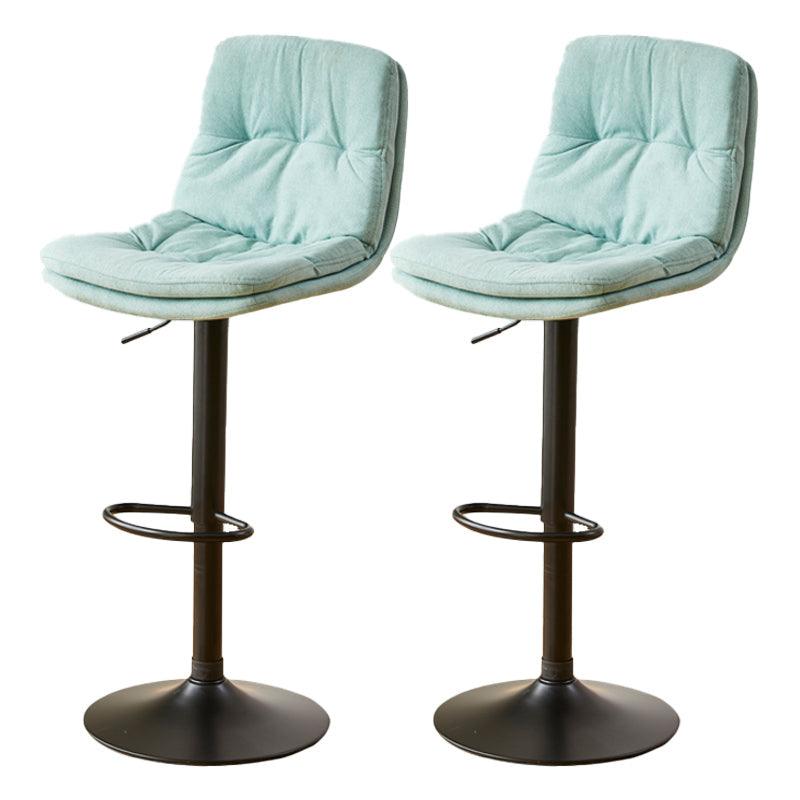 Bucket Adjustable Height Dining Stool Industrial Indoor Counter-height Stool with Swivel Light Green 2 Piece Set Clearhalo 'Bar Furniture' 'Bar Stools' 'bar_stools' 'furn' 'furn_bar_stools' 'Furniture' 'Kitchen & Dining Furniture' 5562157