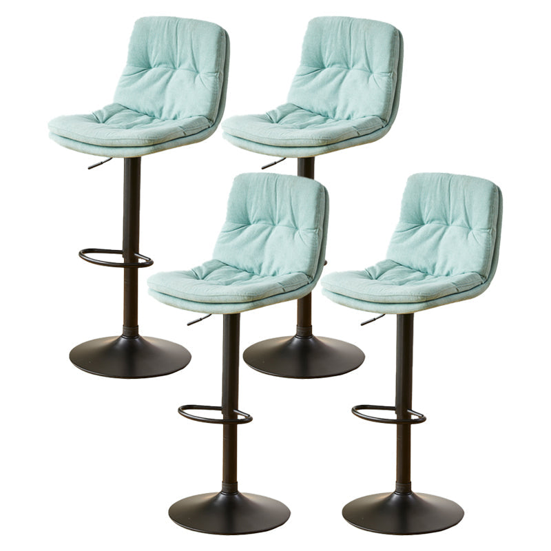 Bucket Adjustable Height Dining Stool Industrial Indoor Counter-height Stool with Swivel Light Green 4 Piece Set Clearhalo 'Bar Furniture' 'Bar Stools' 'bar_stools' 'furn' 'furn_bar_stools' 'Furniture' 'Kitchen & Dining Furniture' 5562158