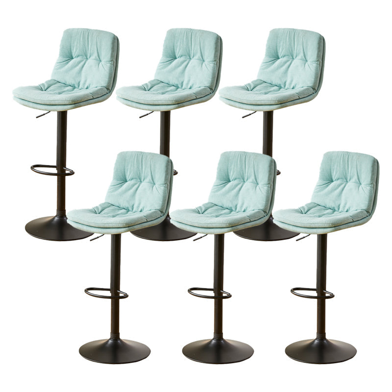 Bucket Adjustable Height Dining Stool Industrial Indoor Counter-height Stool with Swivel Light Green 6 Piece Set Clearhalo 'Bar Furniture' 'Bar Stools' 'bar_stools' 'furn' 'furn_bar_stools' 'Furniture' 'Kitchen & Dining Furniture' 5562159