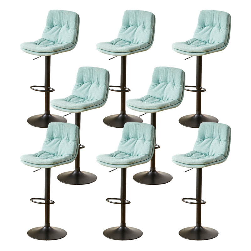 Bucket Adjustable Height Dining Stool Industrial Indoor Counter-height Stool with Swivel Light Green 8 Piece Set Clearhalo 'Bar Furniture' 'Bar Stools' 'bar_stools' 'furn' 'furn_bar_stools' 'Furniture' 'Kitchen & Dining Furniture' 5562160