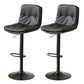 Bucket Adjustable Height Dining Stool Industrial Indoor Counter-height Stool with Swivel Gloss Black 2 Piece Set Clearhalo 'Bar Furniture' 'Bar Stools' 'bar_stools' 'furn' 'furn_bar_stools' 'Furniture' 'Kitchen & Dining Furniture' 5562161