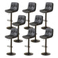 Bucket Adjustable Height Dining Stool Industrial Indoor Counter-height Stool with Swivel Gloss Black 8 Piece Set Clearhalo 'Bar Furniture' 'Bar Stools' 'bar_stools' 'furn' 'furn_bar_stools' 'Furniture' 'Kitchen & Dining Furniture' 5562164